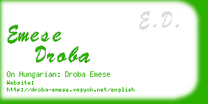 emese droba business card